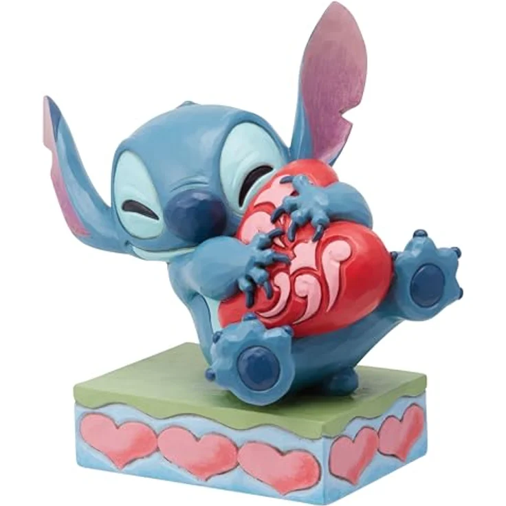 Enesco Stitch Dekorative Figur Umarmung Herz, 13x14x9 cm, mehrfarbig, Disney Traditions Lilo und Stitch – Bild 6
