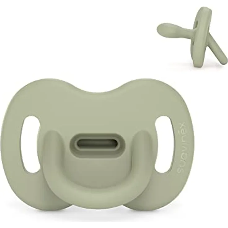 Suavinex, Schnuller aus Silikon, für Babys 6-18 Monate, Schnuller mit physiologischem Sauger Sx Pro, Symmetrisch, Superweich und Flexibel, Einschlafschnuller, Colour Essence, Grün