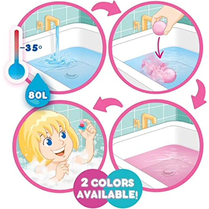 Craze INKEE SURPRISE - Peppa Pig Badekugeln Kinder mit Überraschung Peppa Wutz Spielzeug für die Badewanne - Badezusatz 43127 – Bild 6
