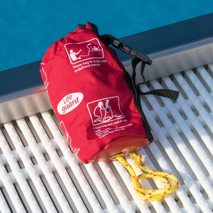 Sport-Thieme Rettungswurfsack, Schwimmhilfe mit 18 m Wurfleine, Polyamid und Polypropylen, 300 g
