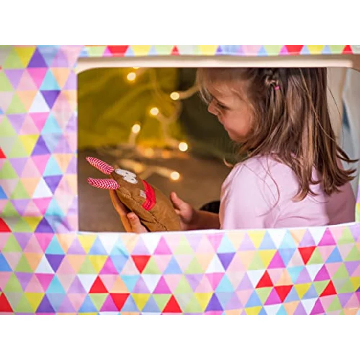 Betzold Tischzelt - Kinder-Spielzelt aus robustem Stoff mit aufklappbaren Fenstern und Türen, waschbar bei 30° – Bild 5