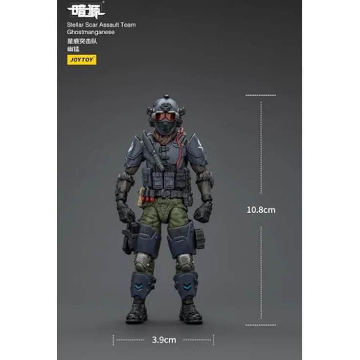 JOYTOY Dark Source Stellar Scarer Ghost Mangan Figur, 1/18 Militär Soldat mit dunklem Fantasy-Design – Bild 2