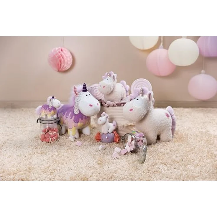 Nici Kuscheltier Theodor & Friends, Einhorn Creamy Pink 10 cm im Cupcake mit Schlaufe aus recycelten Materialien – Bild 7