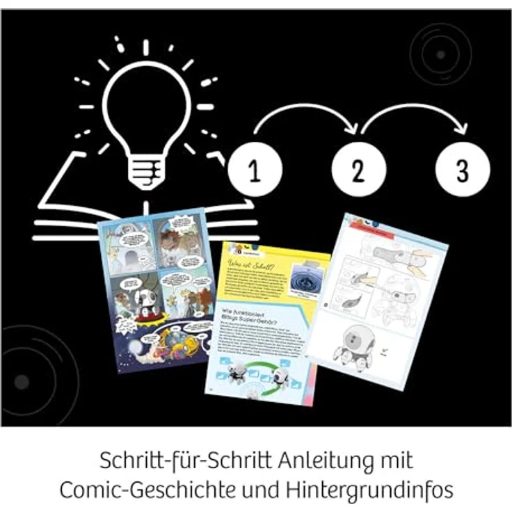 KOSMOS 617424 Bitsy, Roboter für Kinder, interaktives Spielzeug mit Sound-Klicker, mehrsprachige Anleitung, Experimentierkasten ab 8-12 Jahre – Bild 5