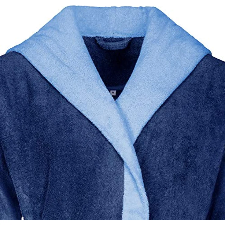 Bugatti Stefano Herren Bademantel mit Kapuze, 100% SUPERSOFT-Baumwolle, marine blau – Bild 3