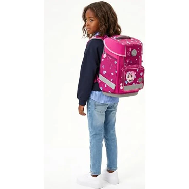 SCHOOL-MOOD Champion Maxx Pro Schulranzen-Set 6-teilig, höhenverstellbar, 22 L, ca. 1,1 kg, Design Klara (Häschen), ergonomisch, für Grundschule 1.–4. Klasse, Modell 2026 – Bild 2