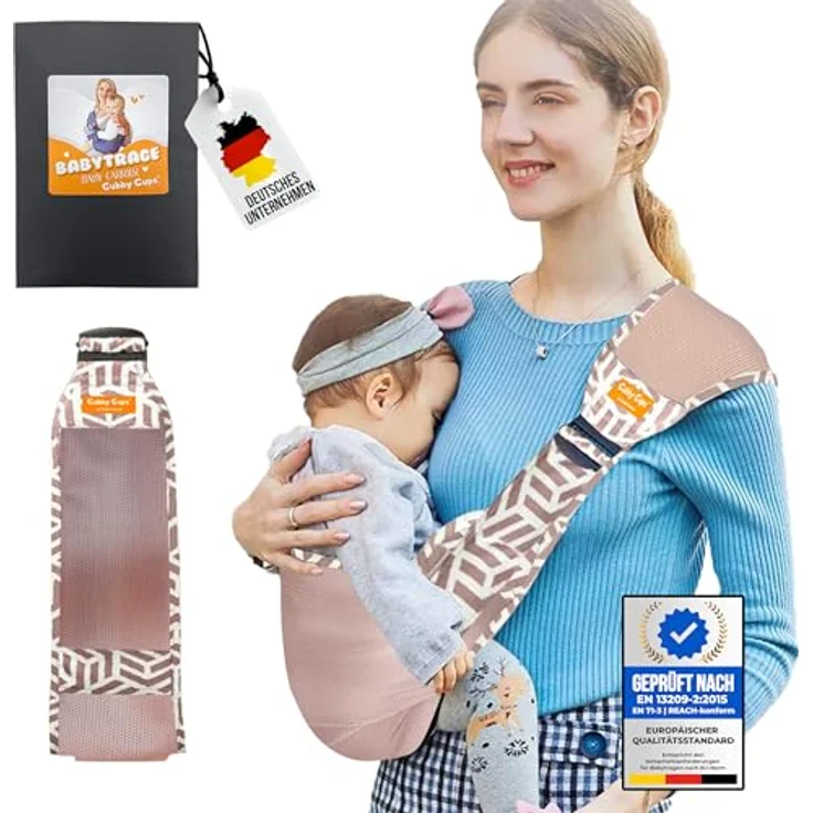 Family-Land Ergonomischer Kleinkind Tragegurt von Kangaroo - Babyhüftrage für Kleinkinder bis 15 KG, Hüftsitz Tragesystem baby (Lachs) – Bild 2
