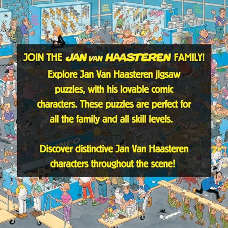 Jan Van Haasteren DIY Shop & Renovierungsprojekt, 2 x 1000 Teile Erwachsenenpuzzle aus 100% recyceltem Karton, inklusive Poster, 68 x 49 cm – Bild 4