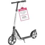 Hudora Scooter Big Wheel 205 Advanced, faltbarer Tretroller mit 205 mm Rädern, höhenverstellbar und bis 100 kg belastbar, ash