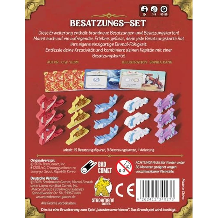 Strohmann Games Wundersame Wesen – Besatzungs-Set, Erweiterung für 1-4 Spieler, ab 12 Jahren, Spieldauer 40-90 Minuten, deutsch – Bild 3