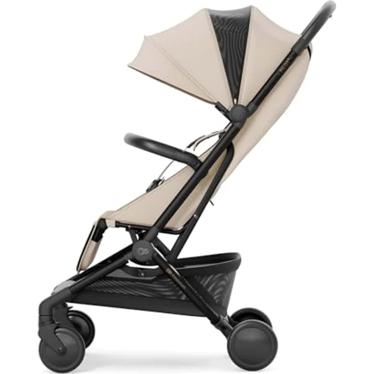 Kinderkraft PILOT 2 Kinderwagen, Liegebuggy mit UPF 50+ Schutz, 5-Punkt-Sicherheitsgurt, kompakt und handgepäcktauglich, Beige – Bild 4