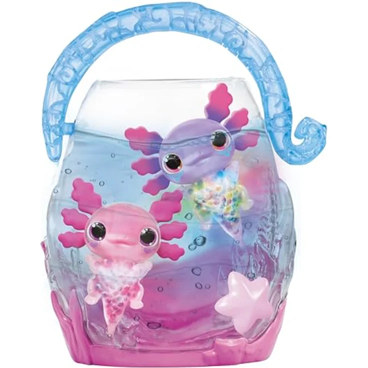 Goliath Animagic Doppel-Axolotl-Packung, 2 Plüschtiere im Blasen-Aquarium, Rosa/Lila, ab 4 Jahren – Bild 7
