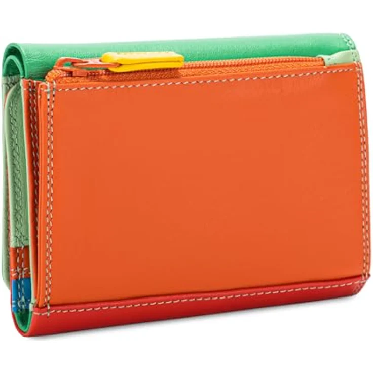 Mywalit Medium Tri-fold Geldbörse aus 100% Leder, grün, 12 cm x 8 cm x 3 cm – Bild 3