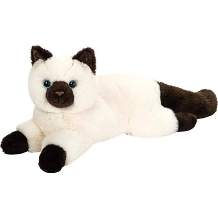 Teddy Hermann 91823 Birma-Katze liegend, Kuscheltier aus streichelweichem Plüsch, 36 cm, waschbar, ab 18 Monaten geeignet – Bild 1