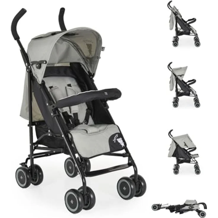 Moni Kinder-Buggy Kinderwagen Jerry, schwenkbare Vorderräder, EVA-Räder, blau – Bild 2