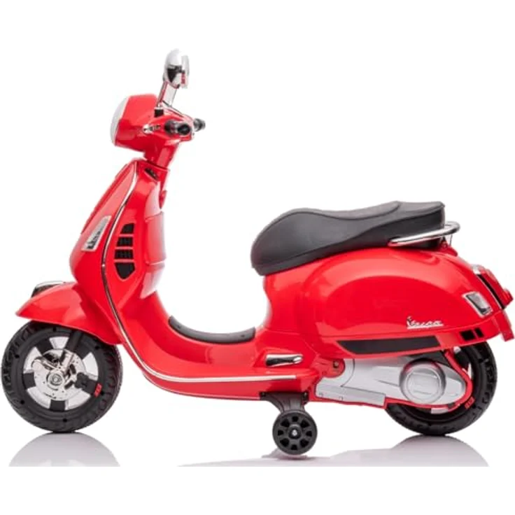 Sun Baby Elektrischer Kinderroller Vespa MAXI, 12V Akku, MP3-Player, rot, für Kinder 3–6 Jahre – Bild 3