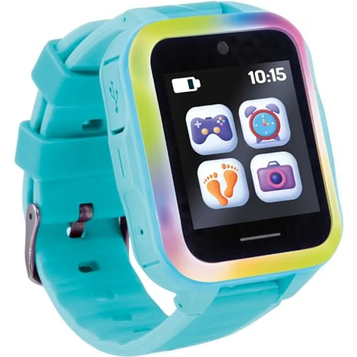 Lisciani - HI TECH PÄDAGOGISCHE MIO-UHR - Intelligente SmartWatch für Kinder ab 5 Jahren - Mit Dual-Kamera - 10 Geschicklichkeitsspiele - Exklusive My Pet App - Blau