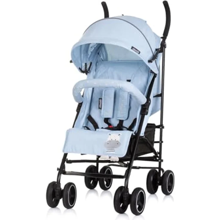 Chipolino Kinder-Buggy Kinderwagen Milano, Rückenlehne verstellbar, faltbar, klassischer Stahlrahmen, in Grau – Bild 3