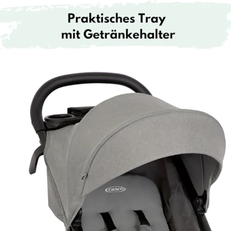 Graco Buggy Eezefold DLX, Sportwagen mit Einhand-Faltmechanismus, Becherhalter und Mobilitätsgarantie - Lunar – Bild 5