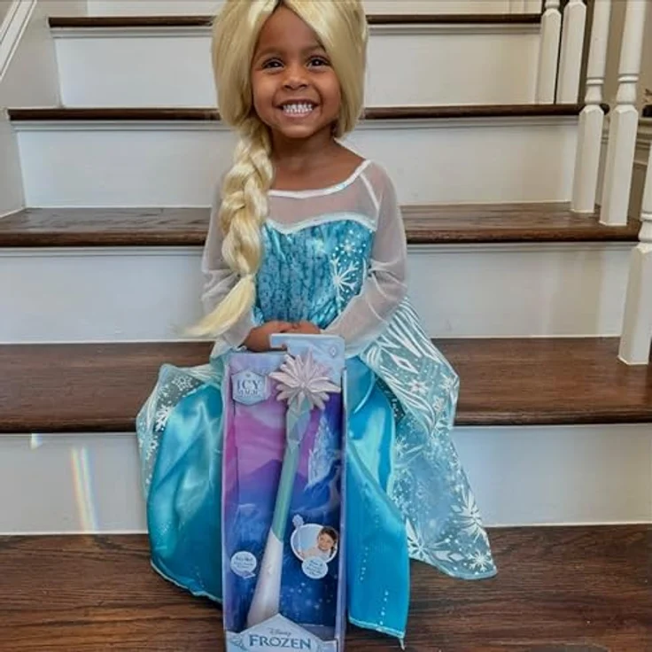Disney Frozen Eiskönigin EIS-Zauberstab mit Glitzer Schneekugel und Melodie, geeignet ab 3 Jahren – Bild 4