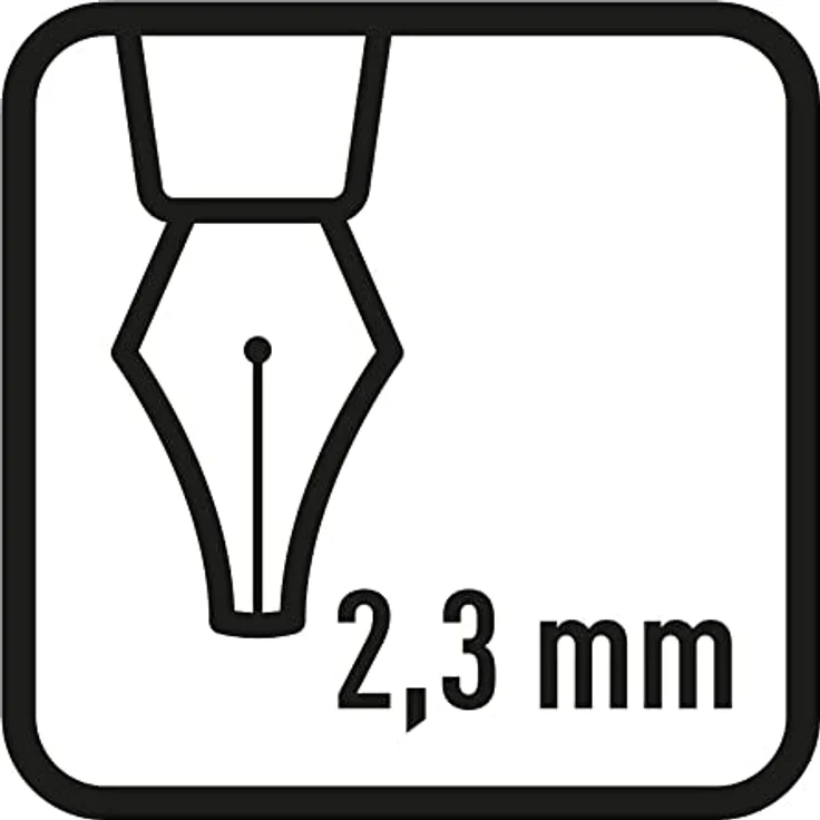 Herlitz Kalligraphie-Füllhalter inkl. 4 Tintenpatronen - Federbreite: 2,3 mm, schwarz – Bild 3