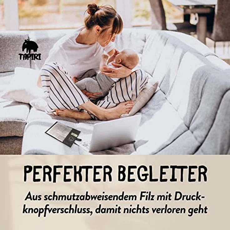 Mutterpasshülle mit Verschluss für deutschen Mutterpass mit Tasche für Ultraschallbilder und Impfpass, Mutterpass Hülle aus Filz als Geschenk - Preisvergleich – Bild 7