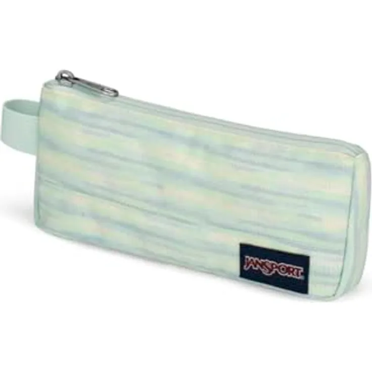 JANSPORT Large Accessory Pouch, Zubehörtasche mit Reißverschluss aus recycelten Materialien, 70S Space DYE Fresh Mint
