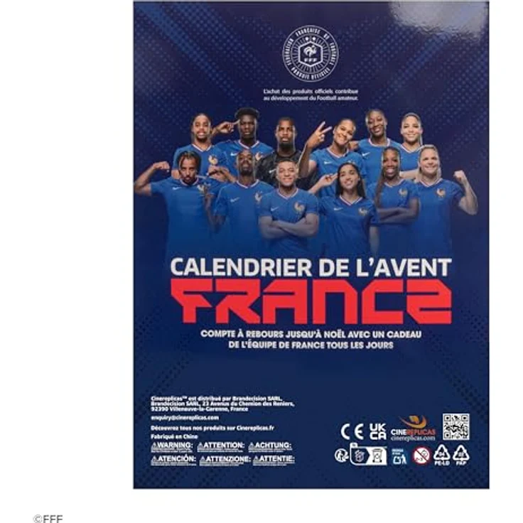 Cinereplicas FFF Adventskalender 2025, Deluxe-Edition mit 24 spielerinspirierten Geschenken, offizielles Lizenzprodukt der französischen Fußballnationalmannschaft – Bild 2