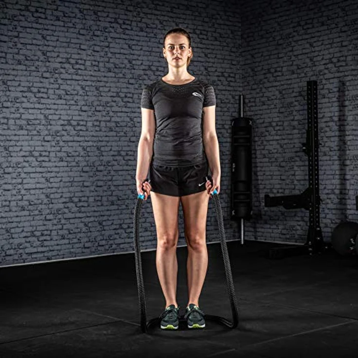 aerobis Battle Jump Rope 30D | 1,4 kg schweres Springseil | Geschmeidig und flexibel | Tau mit hohem Gewicht für Kraft Ausdauer Training und als Ergänzung zum Abnehmen | Skipping Rope | Fitness Seil – Bild 2