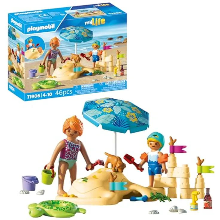 Playmobil® 71906 - Familienspaß am Strand, inklusive Figuren und Zubehör für kreatives Spielen