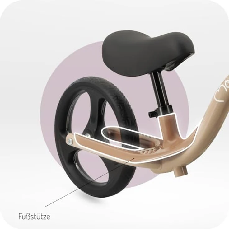 MoMi Laufrad Isoka 10 Zoll, mit höhenverstellbarem Sattel, LED-Leuchträdern & Dynamo, bis 35 kg – Bild 6