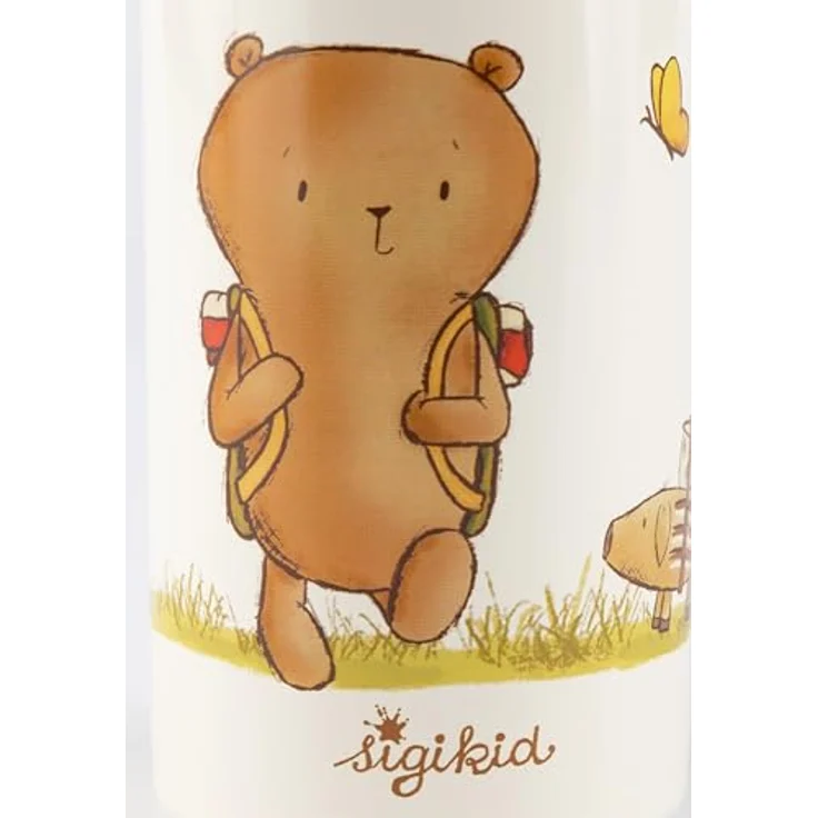 Sigikid Kinder Trinkflasche Mister O'Lui, 400 ml - Auslaufsicher, Edelstahl, bruchsicher, blau – Bild 4
