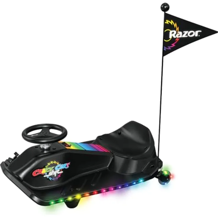 Razor Crazy Cart Shift Lightshow Lithium, Kinderelektroauto mit farbiger Lichtshow