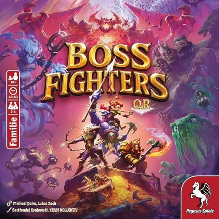 Pegasus Spiele Boss Fighters QR, Kooperatives Kartenspiel mit App-Unterstützung für 2–4 Spieler, dynamische Bosskämpfe – Bild 3