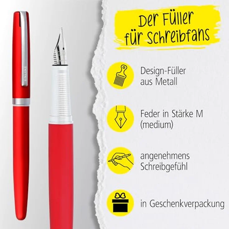Online Pen Füller Eleganza, Patronenfüller aus Metall mit Iridium Feder, medium, in Geschenkbox – Bild 3