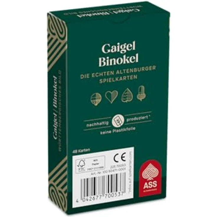 ASS Altenburger FSC Gaigel/Binokel, württembergisches Bild in Faltschachtel, White, umweltfreundliche Spielkarten aus FSC-zertifiziertem Material – Bild 2