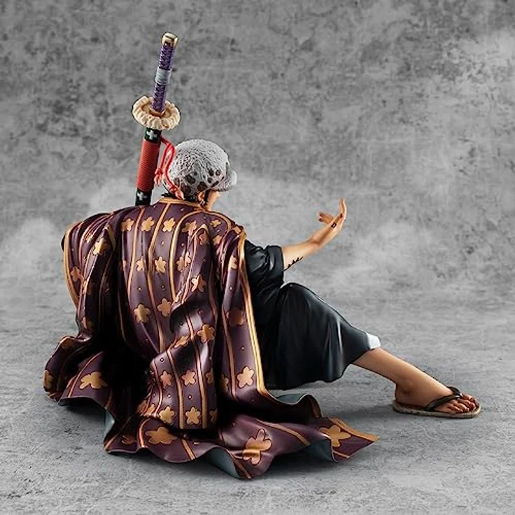 MegaHouse One Piece Warriors Alliance Trafalgar Law, Portrait of Pirates Sammelfigur, 17,5 cm, Wano Country Outfit, mit zusätzlichem Arm – Bild 4