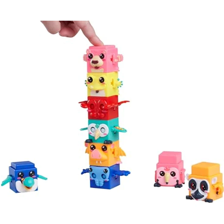 Simba Bloxies Figur Serie II, Tier-Baustein zum Stapeln und Sammeln, 4,5 cm mit lustigem Bewegungseffekt, Auswahl per Zufallsprinzip, 2 Stück, Spielzeug ab 3 Jahren – Bild 5