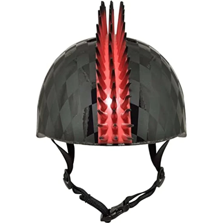 Raskullz C-Preme Unisex Jugend x Fahrradhelm, Totenkopf Hawk rot, aerodynamische Kühlungsöffnungen – Bild 4