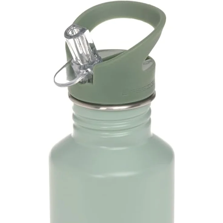 LÄSSIG Bottle Stainless Steel green, Kindertrinkflasche für stille und kalte Getränke, bruchfest und auslaufsicher – Bild 2