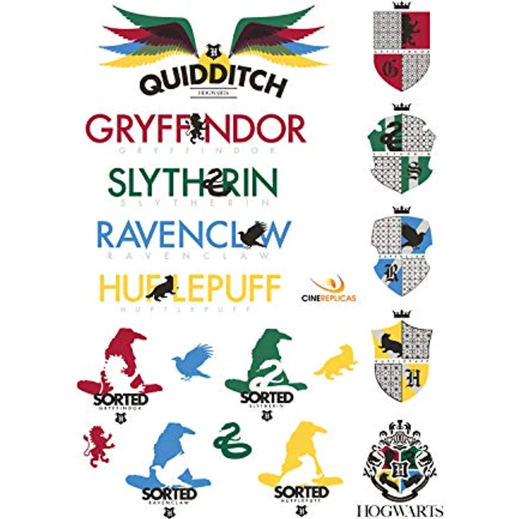 Cinereplicas Harry Potter Sticker Set Symbols, Offiziell lizenziert, 55-tlg, bunt – Bild 4