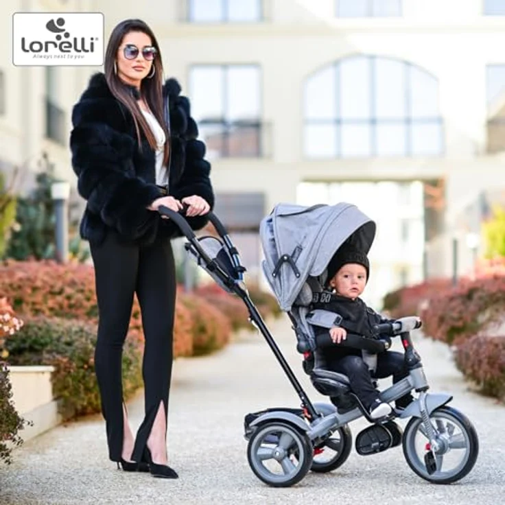 Lorelli Dreirad Tricycle Neo 4 in 1, EVA-Reifen, Schiebestange, Sitz drehbar, verstellbar – Bild 2