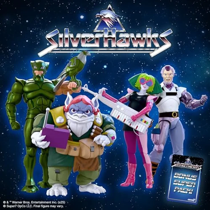 Super7 Silverhawks Ultimates Actionfigur Wave 07 Melodia (Toon), detailreich und beweglich, 235 mm Höhe – Bild 5