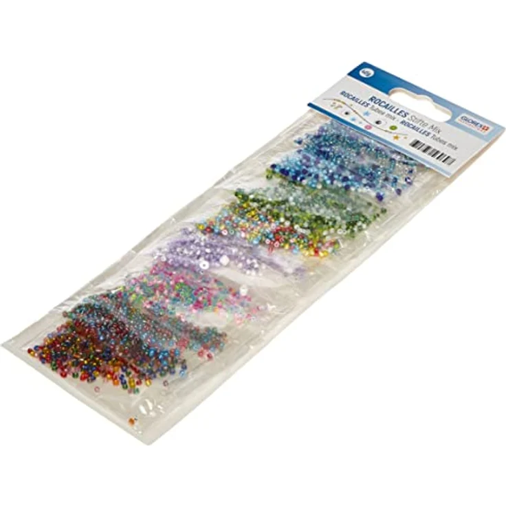 Glorex Bastelperlen Glorex Rocailles Stifte 40 g, 8 Farben – Bild 2