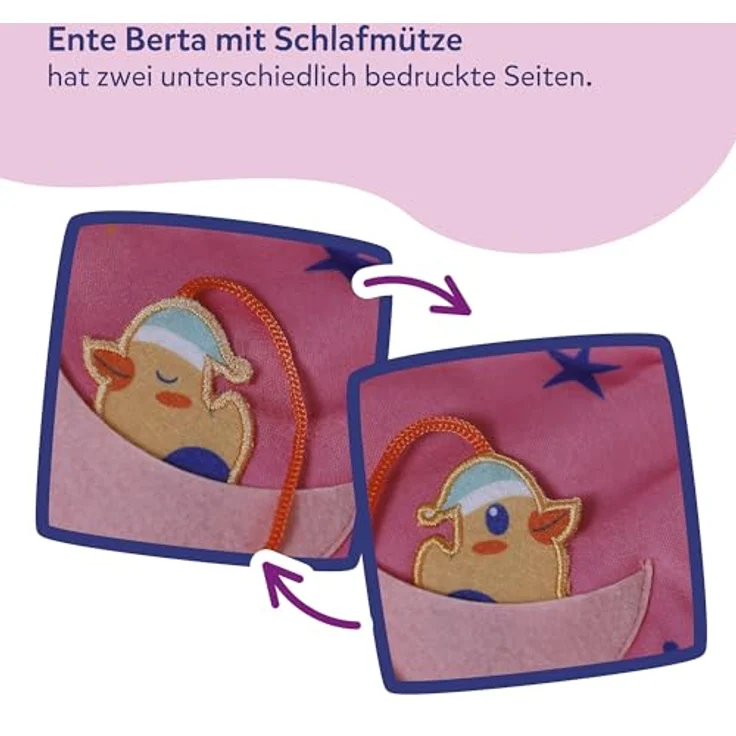BABY Born Schlafsack Mond, Einschlagdecke mit herausnehmbarer Ente am Band, geeignet für 43 cm Puppen – Bild 5