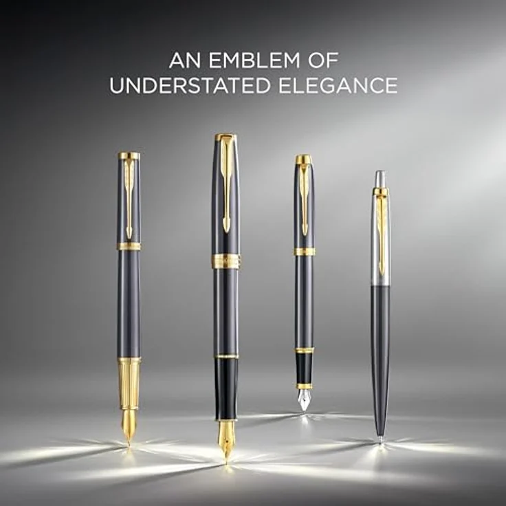Parker Pen IM Geschenkset, eleganter Schreibstift mit grauem Lack und goldenen Akzenten – Bild 7