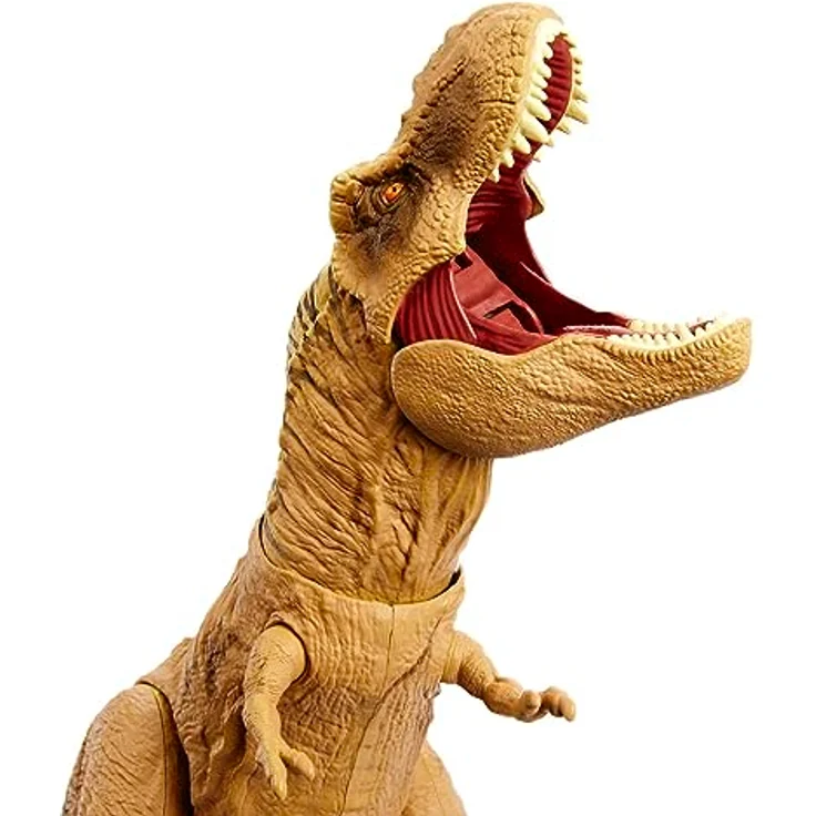 JURASSIC WORLD Jagen Und Zermalmen Tyrannosaurus-Rex - Dinosaurier Spielzeugfigur mit Geräuschen, Tracking-Ausrüstung für digitale Spiele, einzigartiger Wüstenlook, für Fans ab 4 Jahren, HNT62 – Bild 5