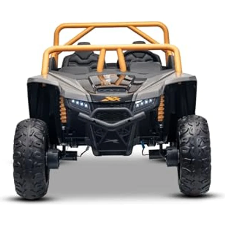 Beneo Elektrisches Ride-on Buggy Arctic CAT XXL 4x4 24V, grauer Zweisitzer mit 4 starken Motoren, Lithium-Batterie, Bluetooth MP3-Player und Hinterradfederung – Bild 3