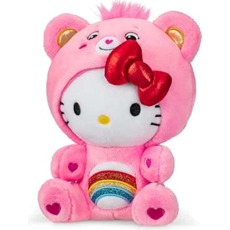 Hello Kitty Care Bears Plüsch, Cheer Bear 22 cm mit detailliertem Belly Badge-Design, weich und kuschelig – Bild 7
