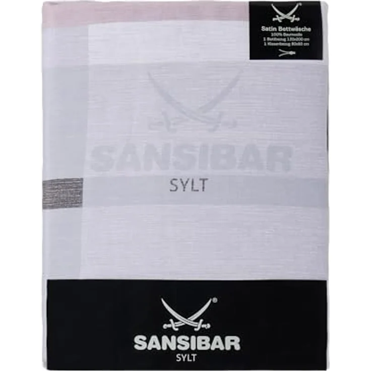 Sansibar Bettwäsche Cliff (2 TLG), Sylt, 135x200 cm, Baumwolle, hautfreundlich, pflegeleicht, Karo-Muster (Rosa) – Bild 3